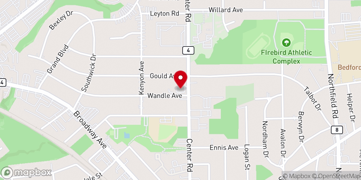 Map showing location of Mt Calvary Baptist Church