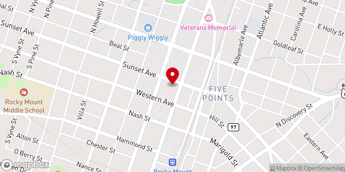 Map showing location of First United Methodist School