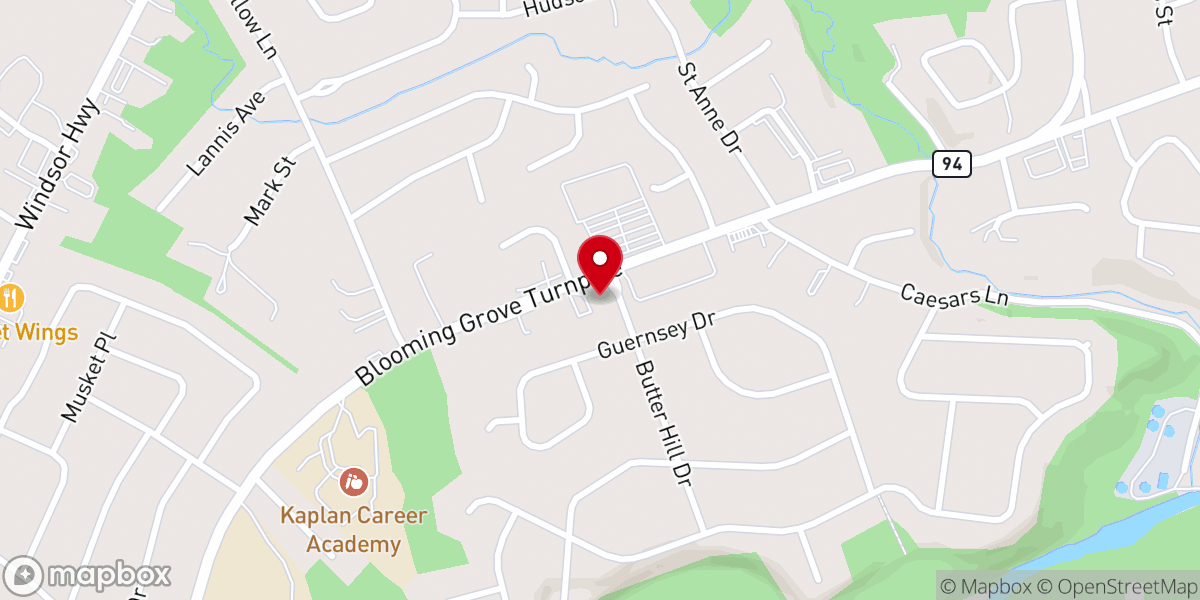 Map showing location of Ridgecrest Baptist Church