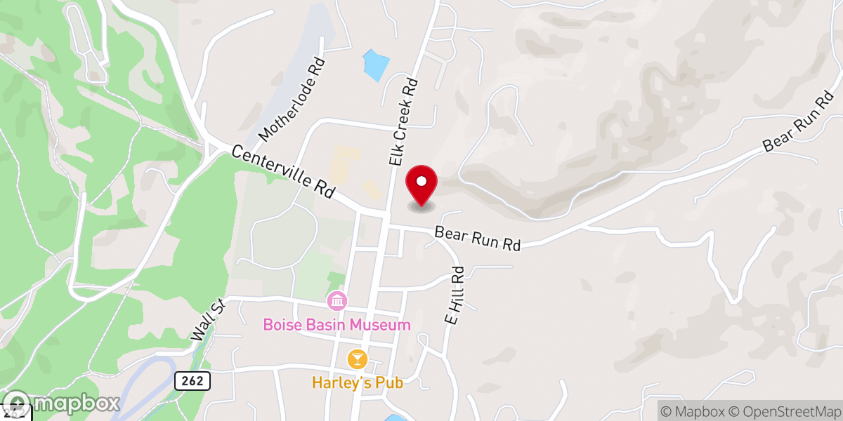 Map showing location of Boise Basin Senior Citizens & Food Pantry - Food Distribution Center