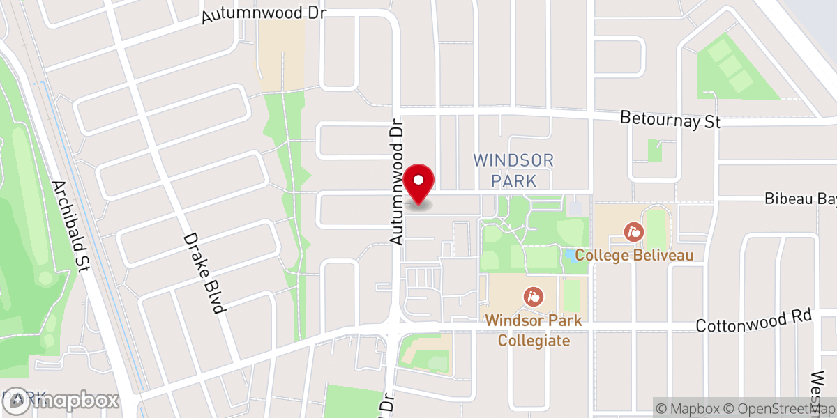 Map showing location of Prince of Peace Lutheran Church, WINNIPEG