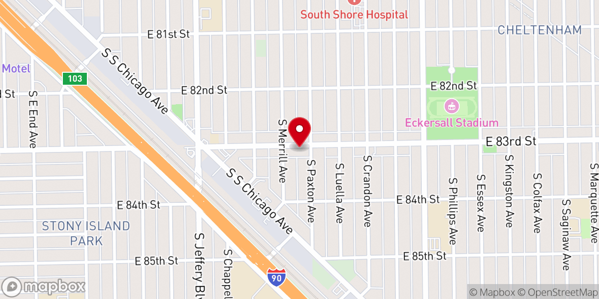 Map showing location of Breath of Life Christian Center