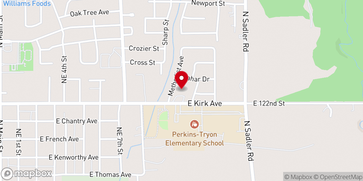 Map showing location of First United Methodist Educare