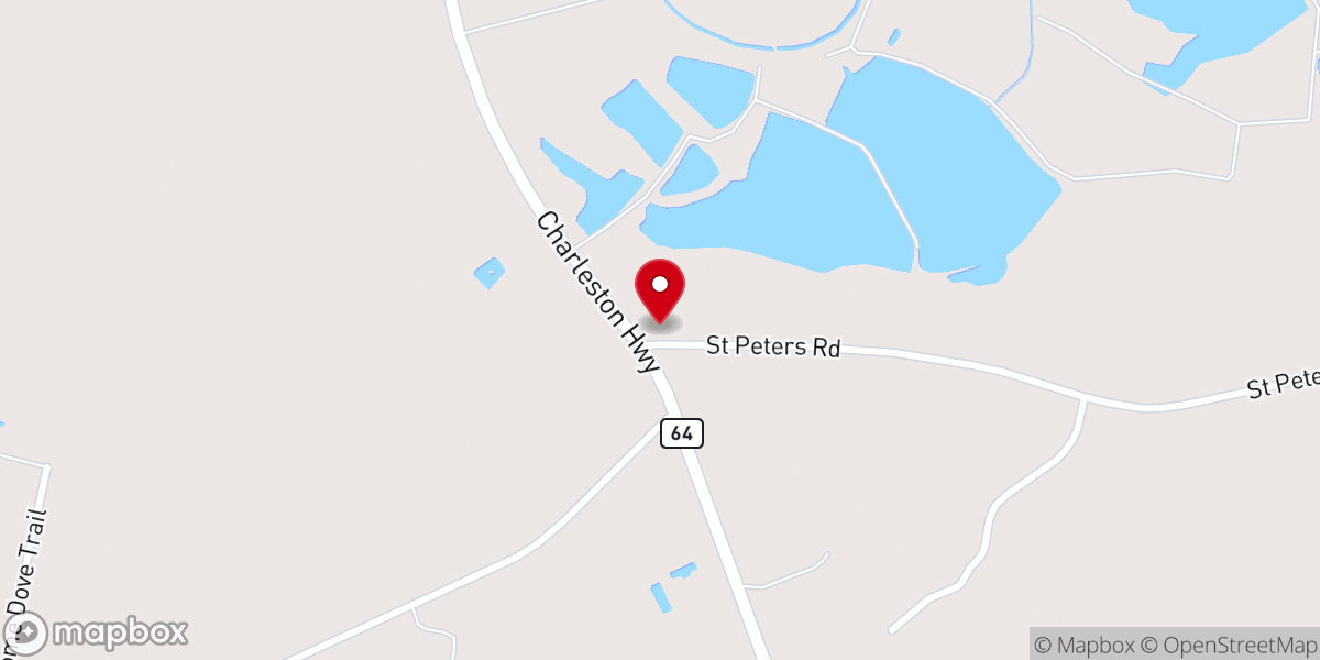 Map showing location of Saint Peters Church