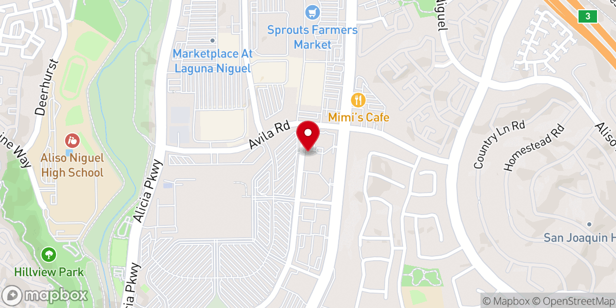 Map showing location of Vineyard Laguna Niguel