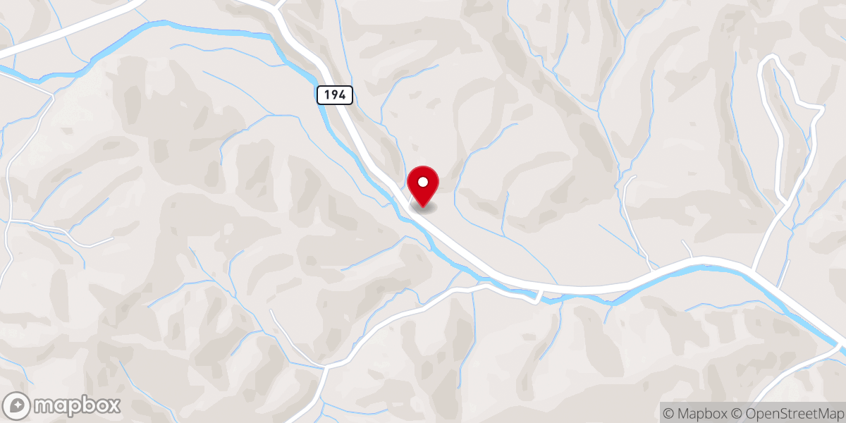 Map showing location of Helton United Methodist Church