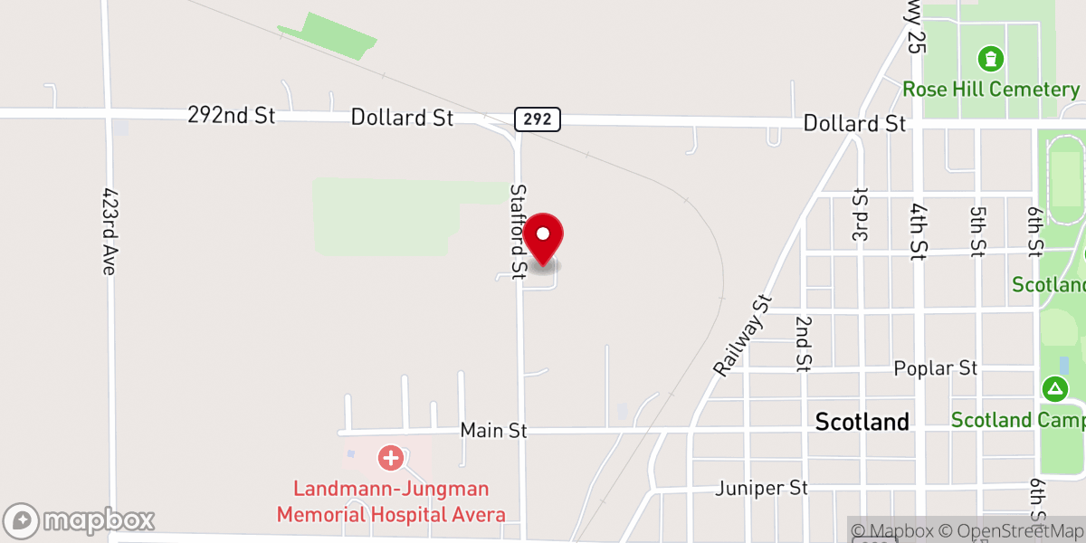 Map showing location of Zion Lutheran Church