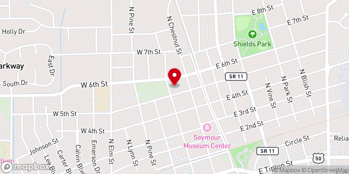 Map showing location of Redeemer Lutheran Church