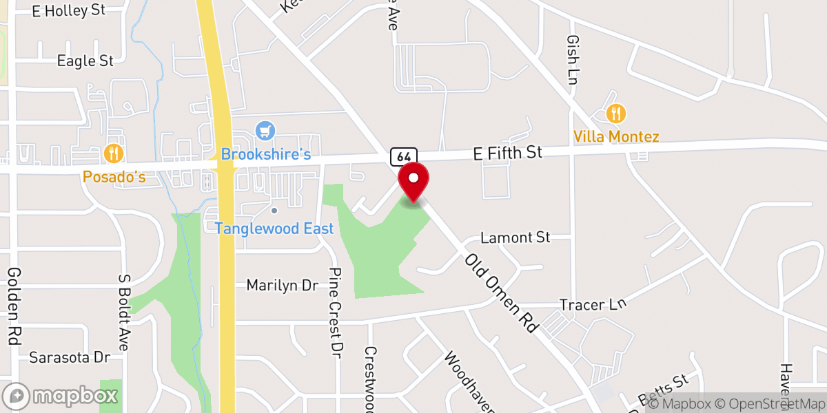 Map showing location of Unitarian Universalist Fellowship of Tyler