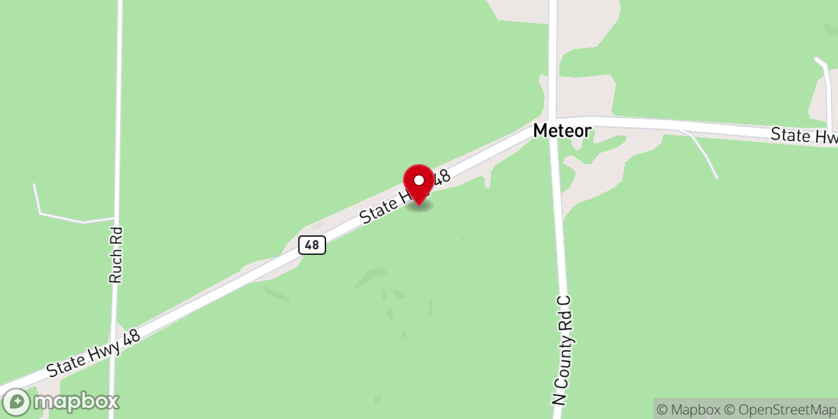 Map showing location of Meteor Hills Bible Church