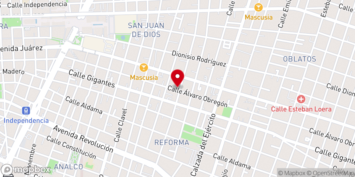 Map showing location of Parroquia de La Purísima Concepción