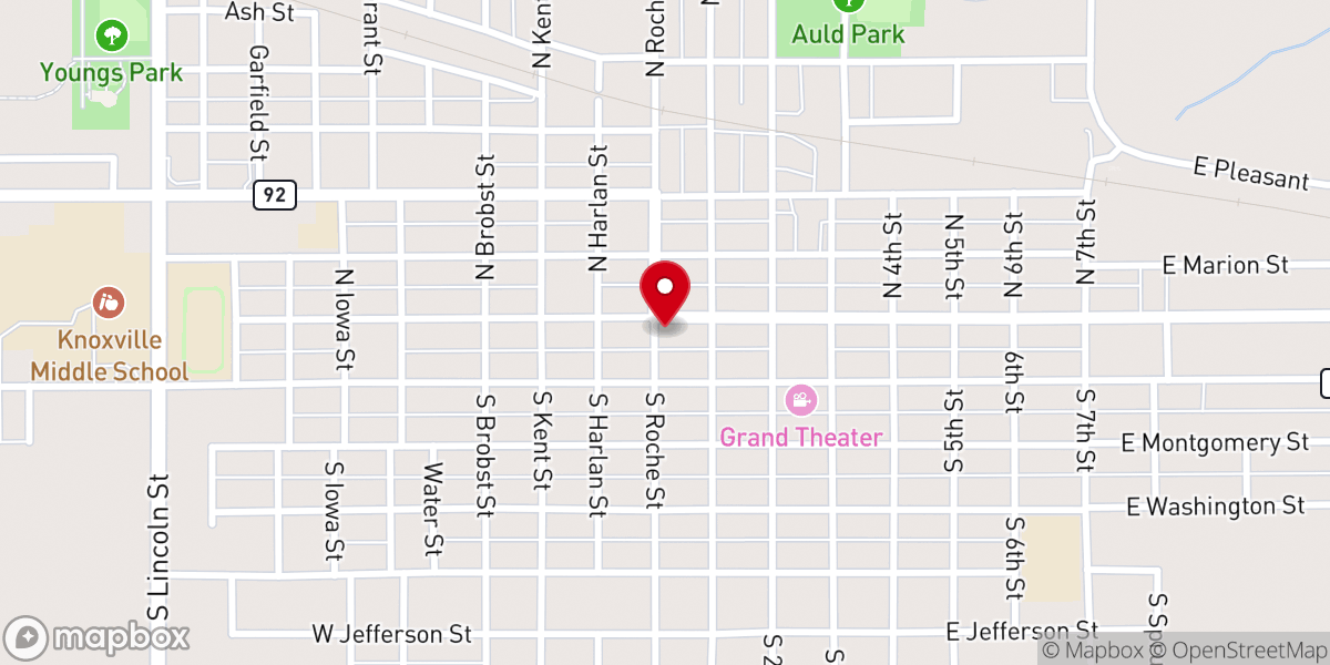 Map showing location of Riverside Community Church