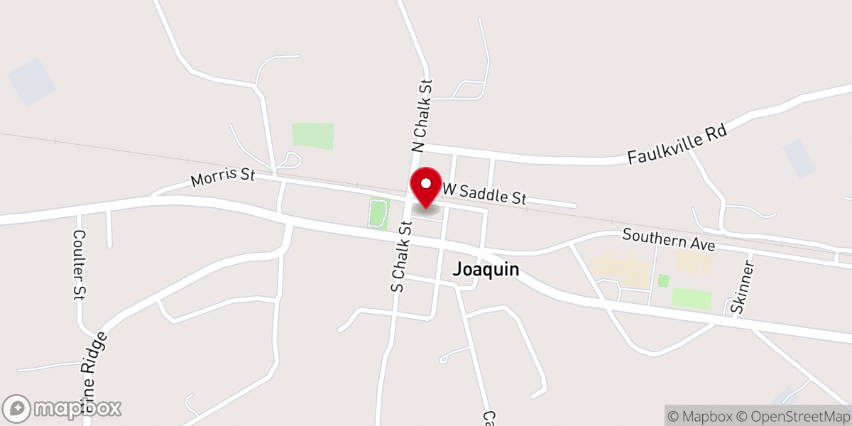 Map showing location of Joaquin City Office