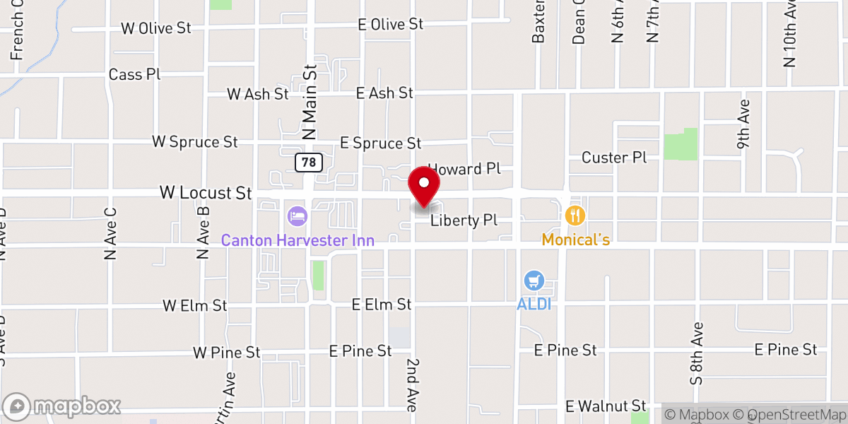 Map showing location of First Congretional United Church Of Christ