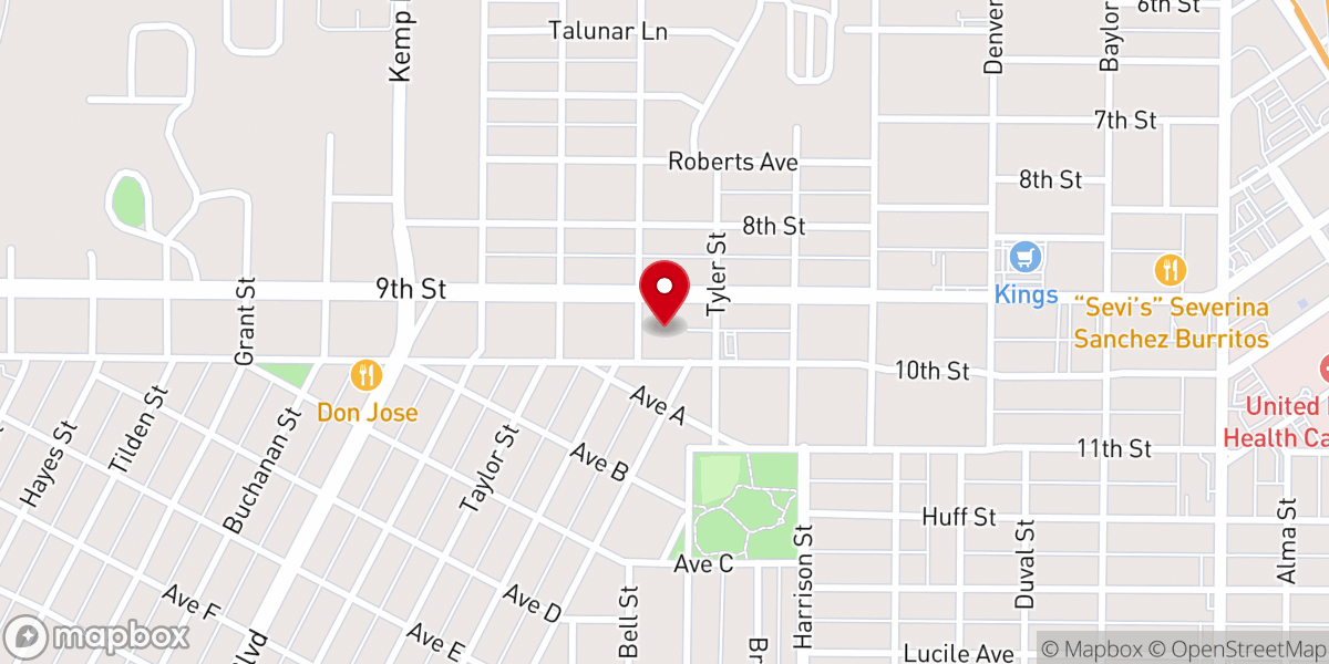 Map showing location of 위치타폴스 한인참빛교회 Korean True Light Church