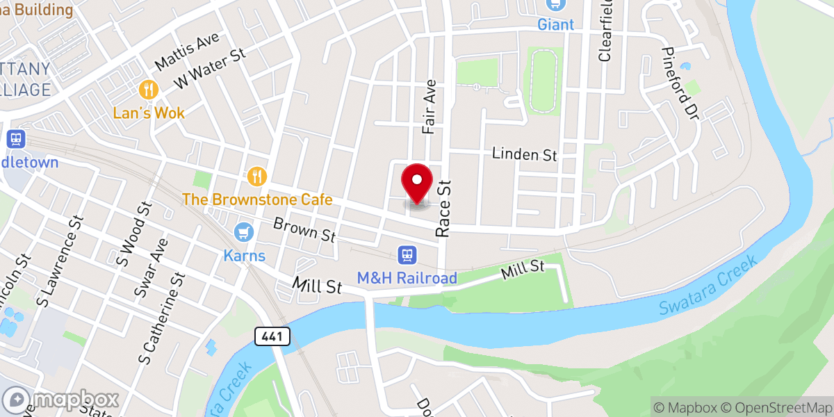 Map showing location of Calvary Orthodox Presbyterian Church