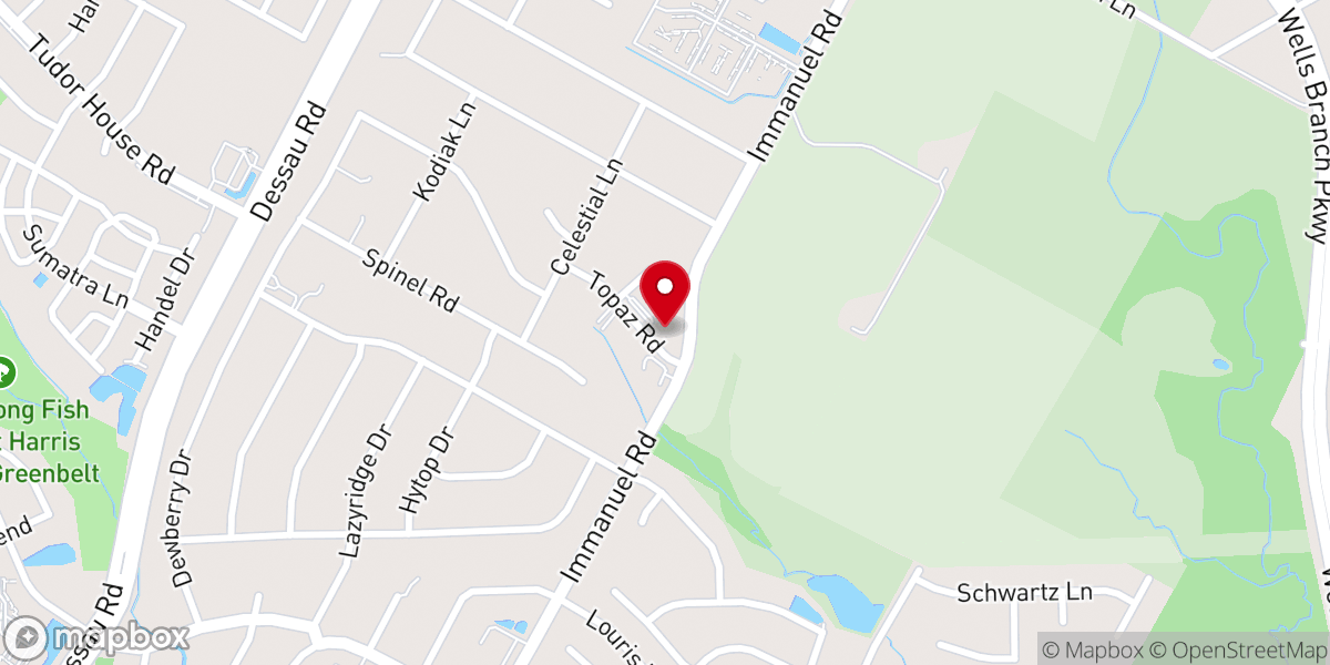 Map showing location of Ethiopian Emmanuel Evangelical Church Austin