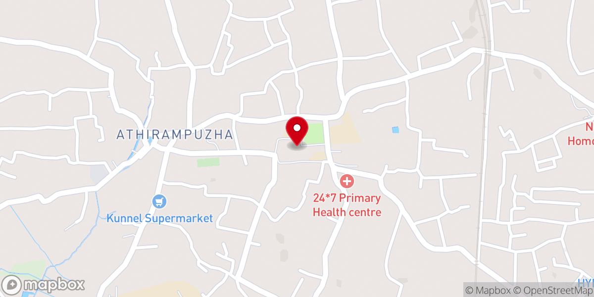 Map showing location of St. Mary's Syro-Malabar Church, Athirampuzha