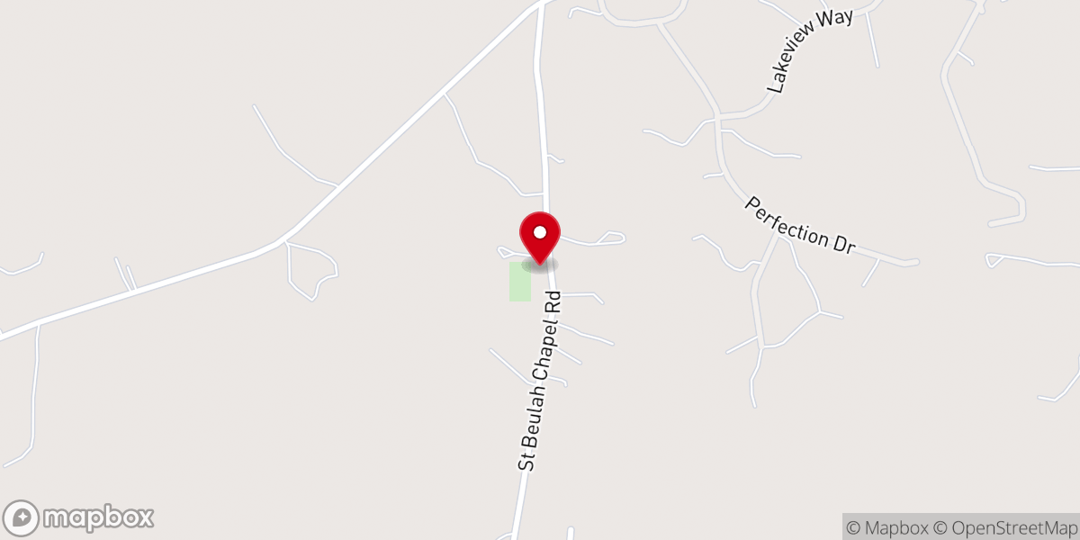 Map showing location of Saint Beulah Baptist Church