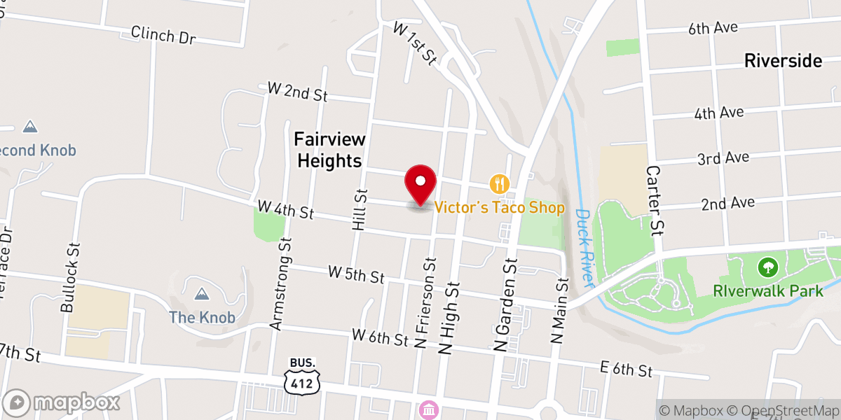 Map showing location of St Paul AME Methodist Church