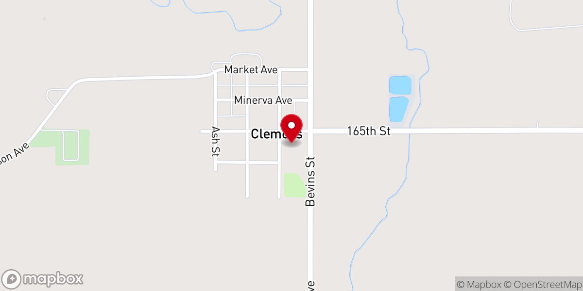 Map showing location of Clemons Lutheran School