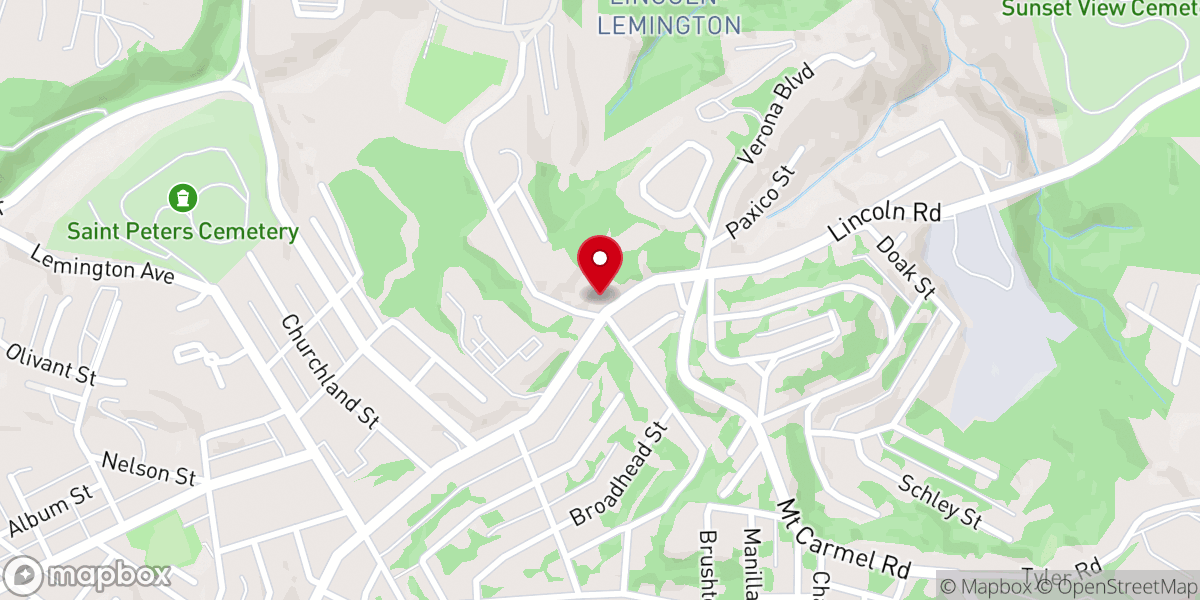 Map showing location of Cornerstone Baptist Church