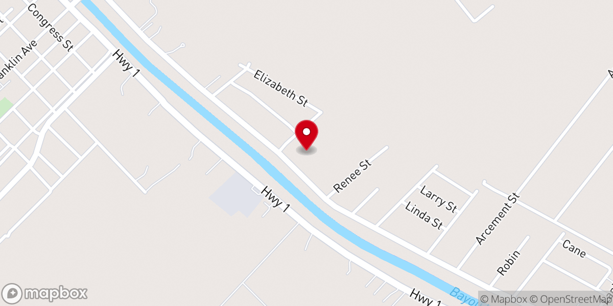 Map showing location of First Baptist Church