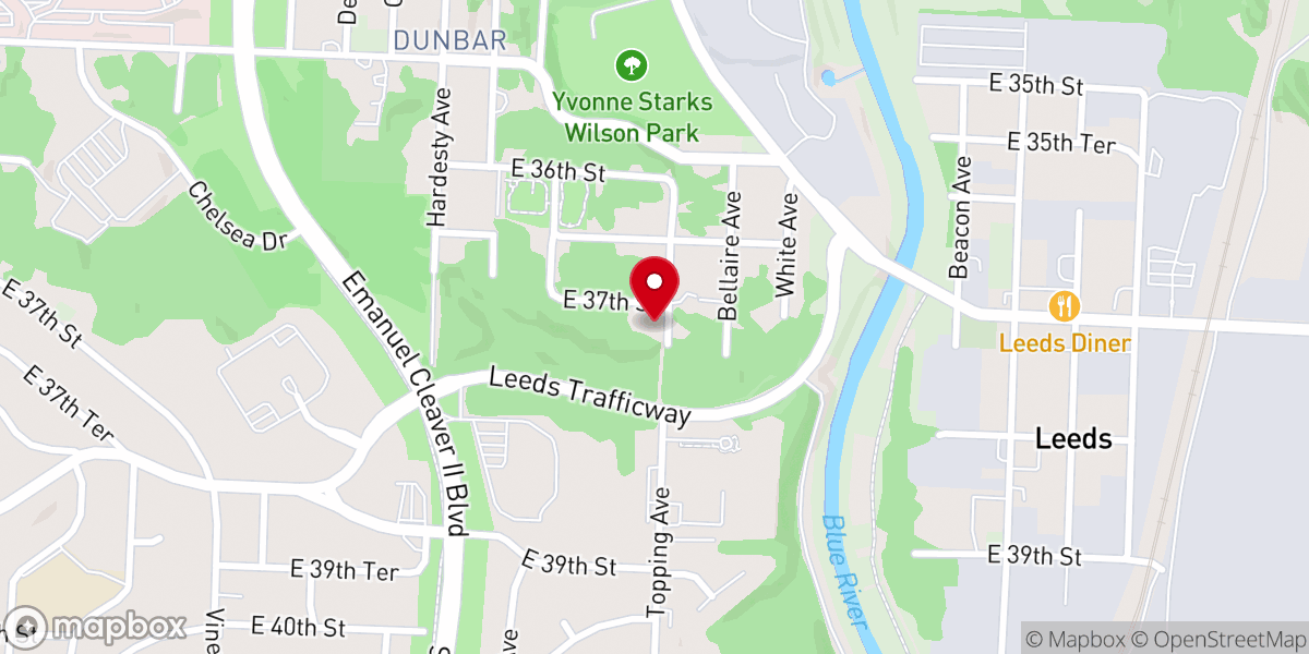 Map showing location of Gilbert Memorial AME Church