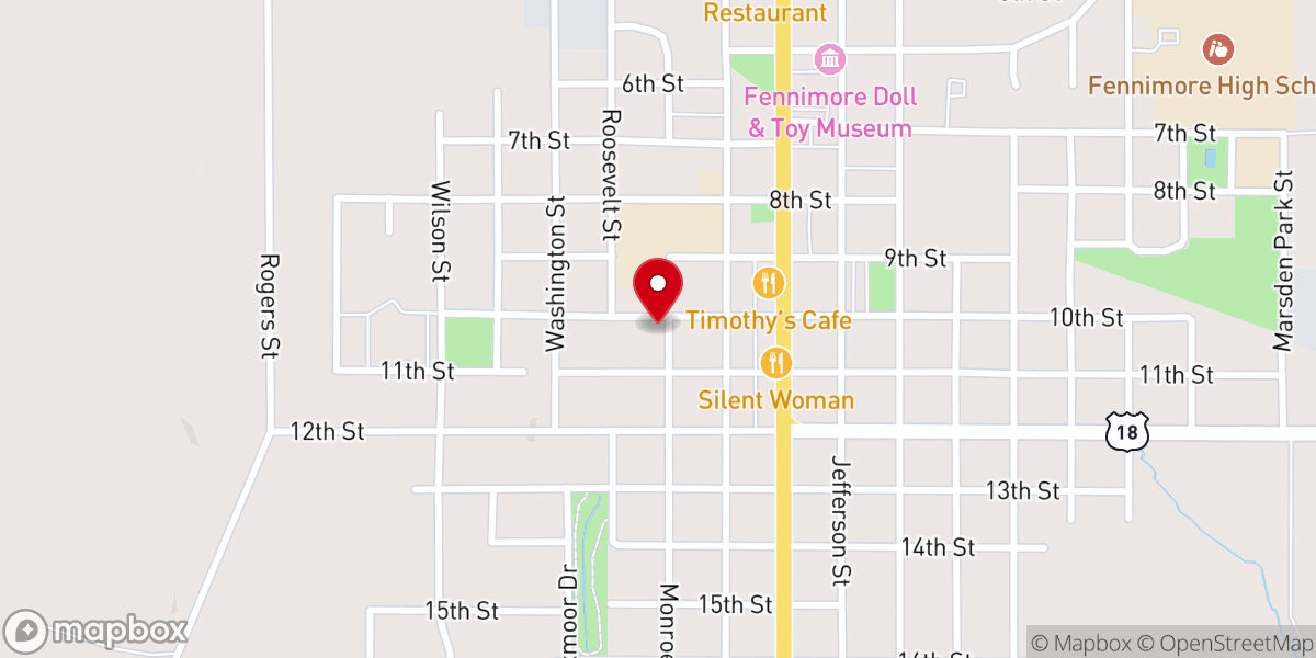 Map showing location of Trinity Evangelical Free Church