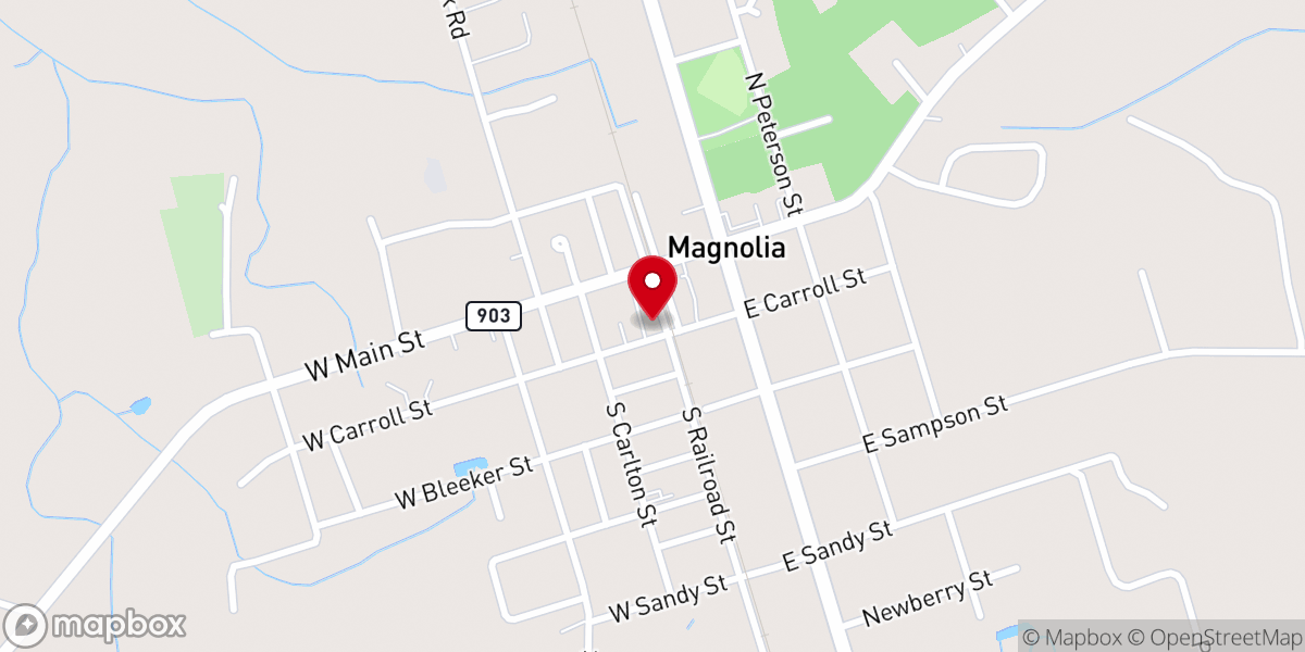 Map showing location of Carroll Street PFWB Church