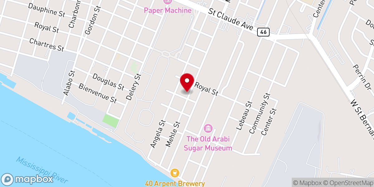 Map showing location of Living Proof Church