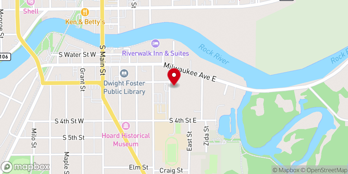 Map showing location of St. Paul's Lutheran School and Preschool