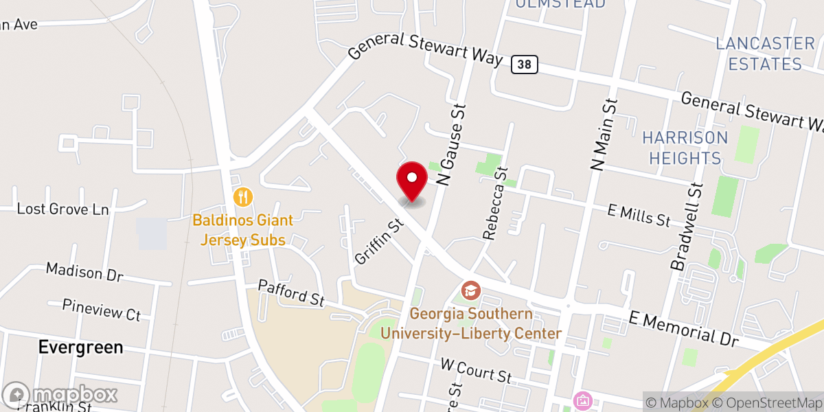 Map showing location of Liberty County Manna House