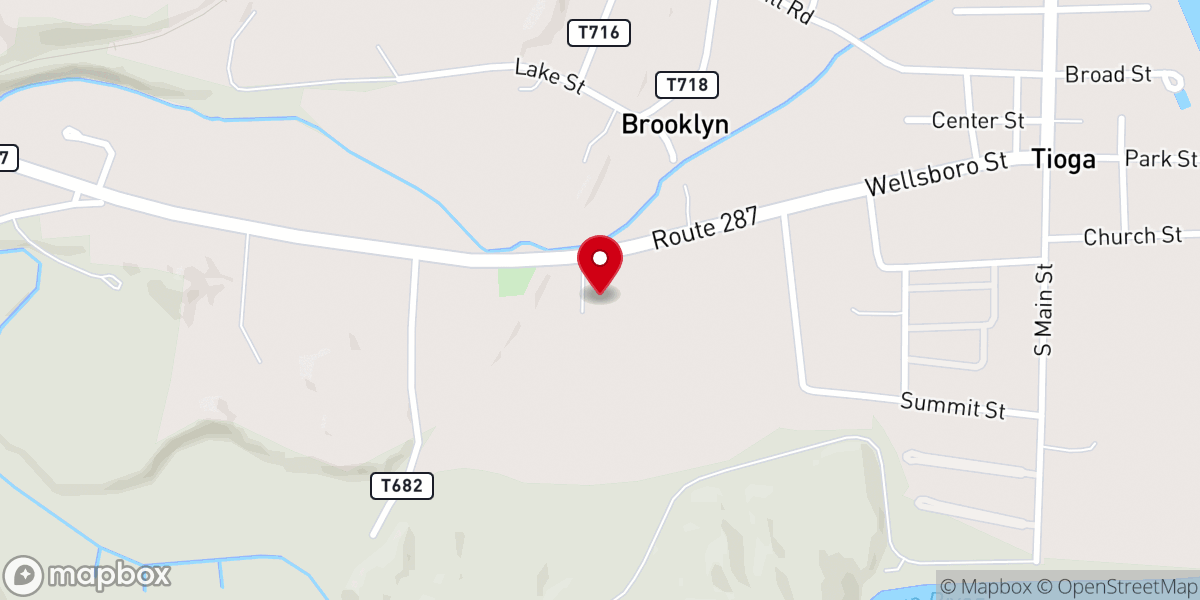 Map showing location of Tabernacle Baptist Church