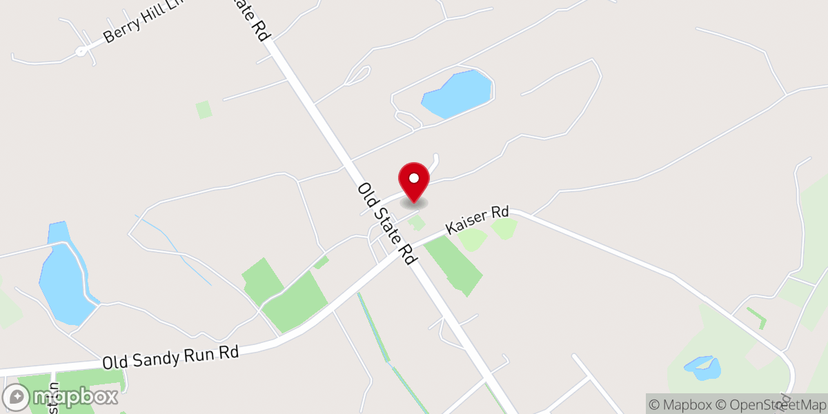 Map showing location of Beulah Methodist Church