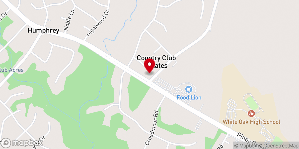 Map showing location of Emmanuel Free Will Baptist Church