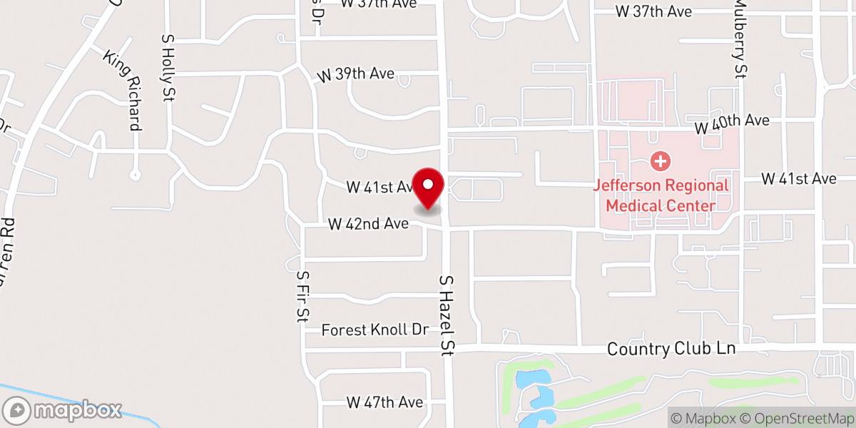 Map showing location of Forrest Park Assembly-God