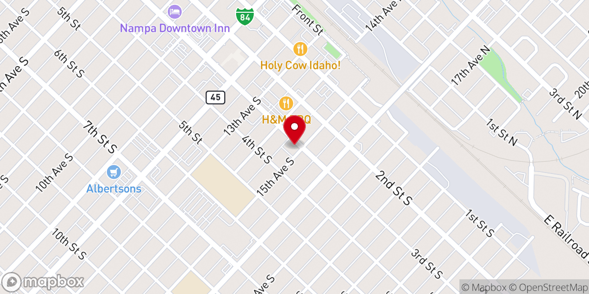 Map showing location of True Hope Church - Nampa