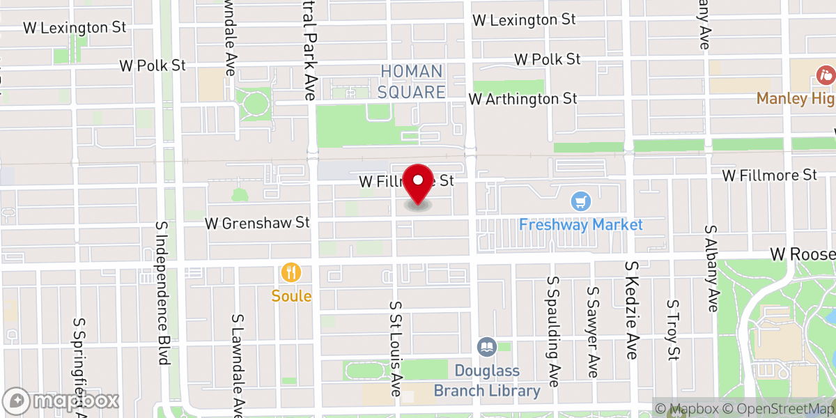 Map showing location of St Timothy House of Prayer