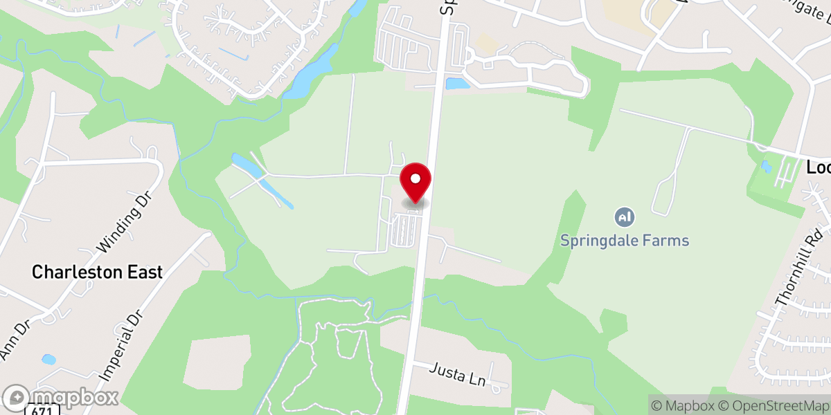 Map showing location of Springdale Farm Market