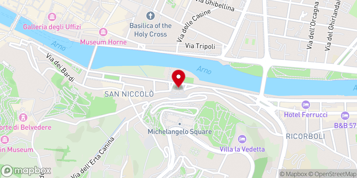 Map showing location of Porta San Niccolò