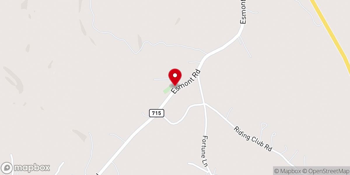 Map showing location of Mt. Pleasant Baptist Church