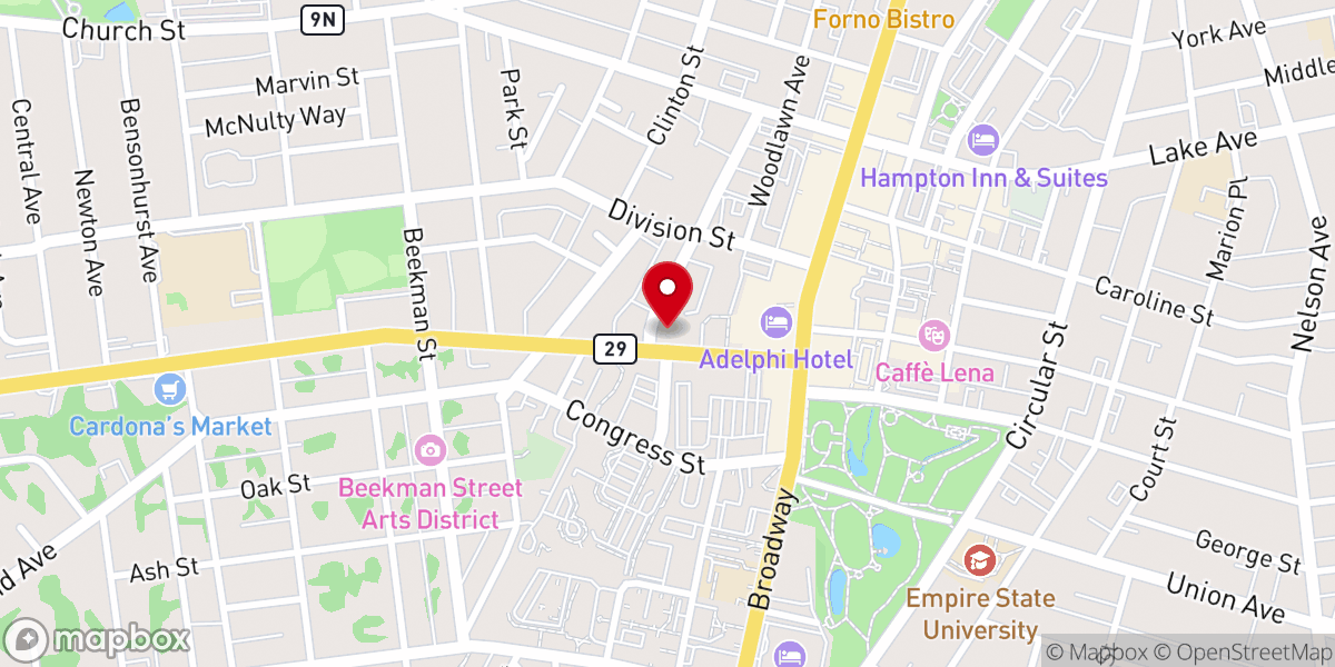 Map showing location of Aguas Vivas Ministerios Elim