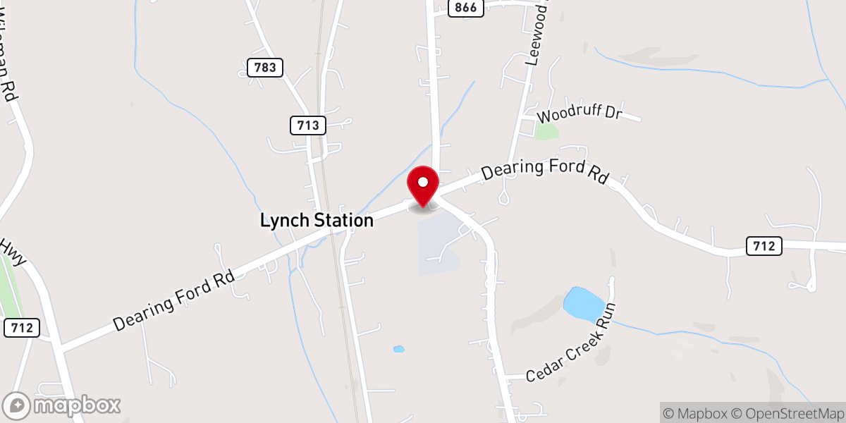 Map showing location of Bethany Ebenezer United Methodist Church