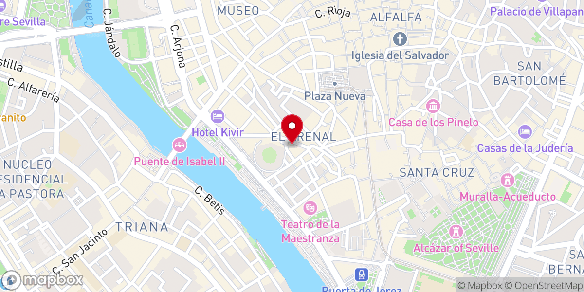 Map showing location of Capilla de la Piedad