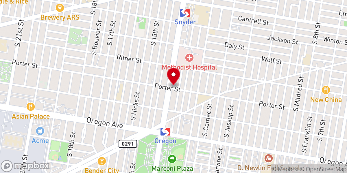 Map showing location of Square One Church