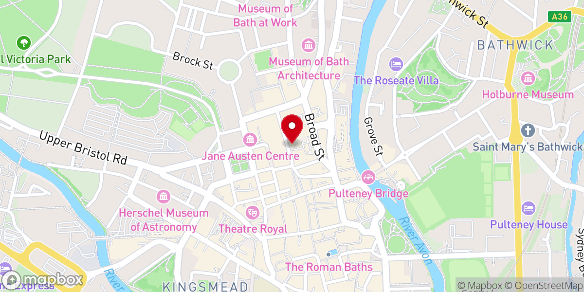 Map showing location of Octagon Chapel, Bath