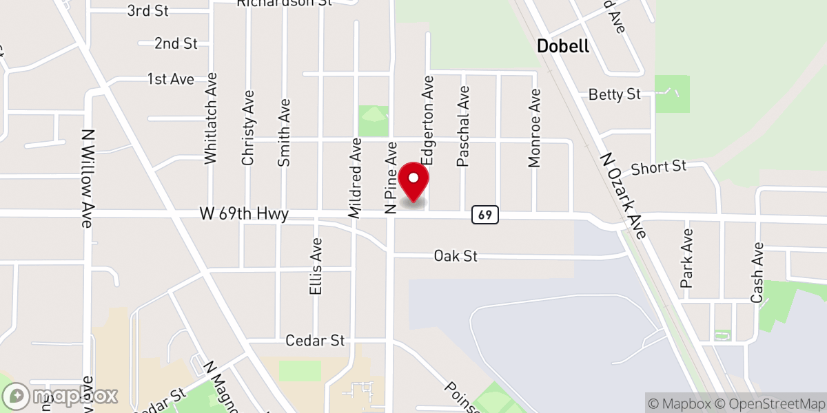 Map showing location of Central Missionary Baptist Church