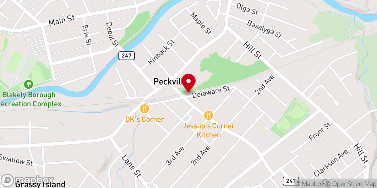 Map showing location of Jessup Train Station