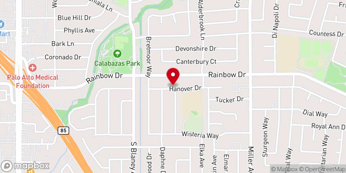 Map showing location of Home of Christ Chinese Church